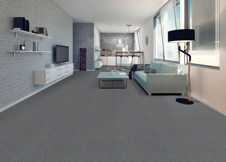 STAINMASTER Essentials Blue Diamonds I 15-ft Concrete Textured Carpet (Indoor)