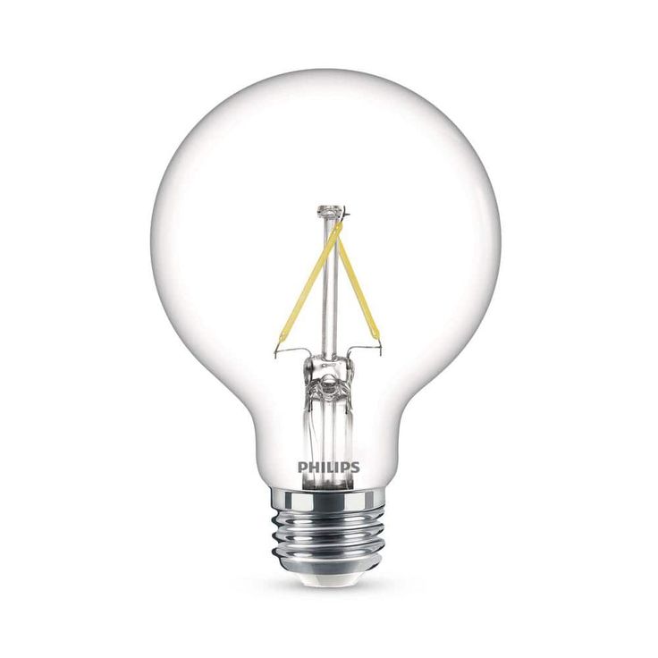 Philips 40-Watt Equivalent Daylight G25 Dimmable LED Light Bulb (2-Pack)