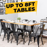 3/4 in. Black Pipe 42.5 in. L x 30 in. H Poker Design Kitchen Table Kit