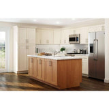 Home Decorators Collection Newport 36 in. W x 24 in. D x 34.5 in. H Assembled Plywood Farm Sink Base Kitchen Cabinet in Cinnamon with Soft Close