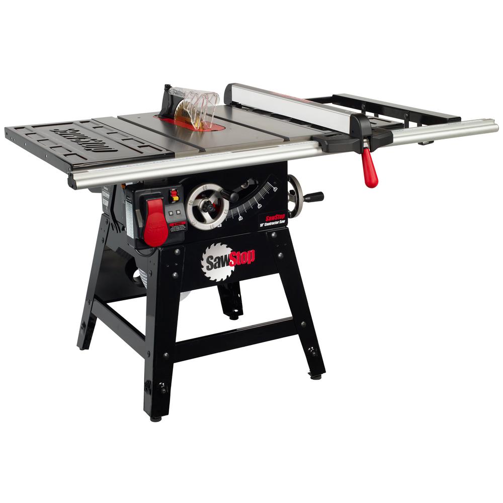 Assembly 1.75 HP Contractor Saw with 30 in. Aluminum Extrusion Fence and Rail Kit - Super Arbor
