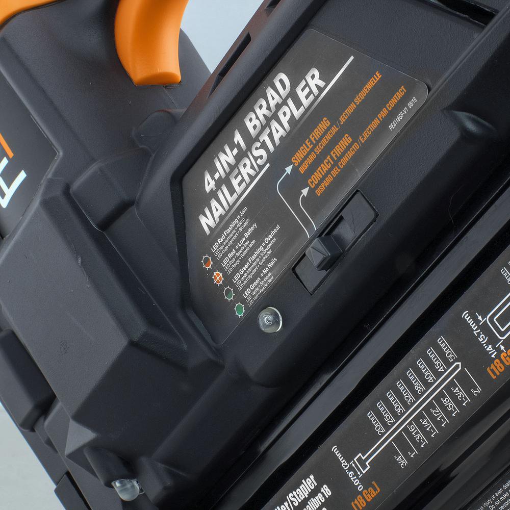Cordless 20-Volt 4-in-1 18-Gauge 2 in. Flooring Nailer and Stapler with Lithium-Ion Batteries, Case, and Fasteners - Super Arbor