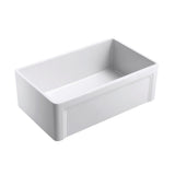 Olde London Farmhouse Fireclay 30 in. Single Bowl Kitchen Sink with Grid with Grid and Strainer