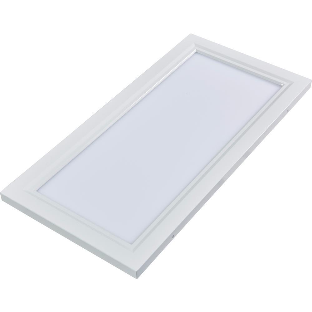 1 ft. x 2 ft. White Dimmable Edge-Lit 22-Watt 4000K Integrated LED Flat Panel Flushmount