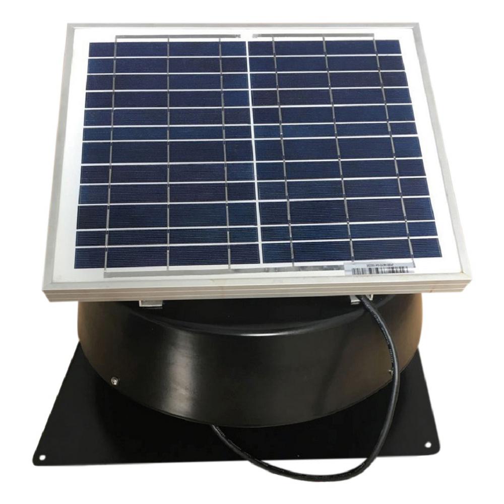 660 CFM Powder Coated Galvanized Steel Solar Powered Attic Fan with Adjustable Solar Panels - Super Arbor