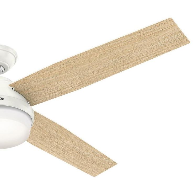 Hunter Dempsey 60-in Fresh White LED Indoor Ceiling Fan with Remote (4-Blade)
