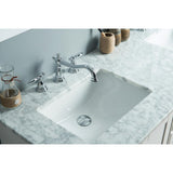 Newport 60 in. W x 22 in. D Vanity in White with Marble Vanity Top in Carrara White and Mirror - Super Arbor