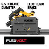FLEXVOLT 60-Volt MAX Lithium-Ion Cordless Brushless 6-1/2 in. Track Saw Kit with Battery 2Ah, Charger and Case