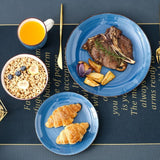 Bella 16- Piece Blue Porcelain Dinnerware Sets (Service for Set for 4)