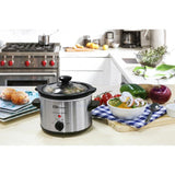 Gourmet 1.5 Qt. Stainless Steel Mini Slow Cooker
