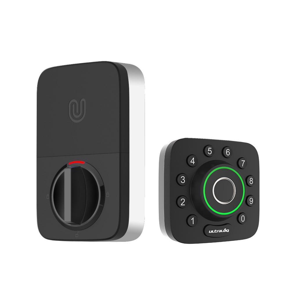 U-Bolt Pro 6-in-1 Bluetooth Enabled Fingerprint and Keypad Smart Lock Deadbolt Plus Bridge WiFi Adapter - Super Arbor