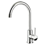 All-in-1 Undermount 18-Gauge Stainless Steel 16 in. 0-Hole Round Single Bowl Bar Sink with Gooseneck Kitchen Faucet