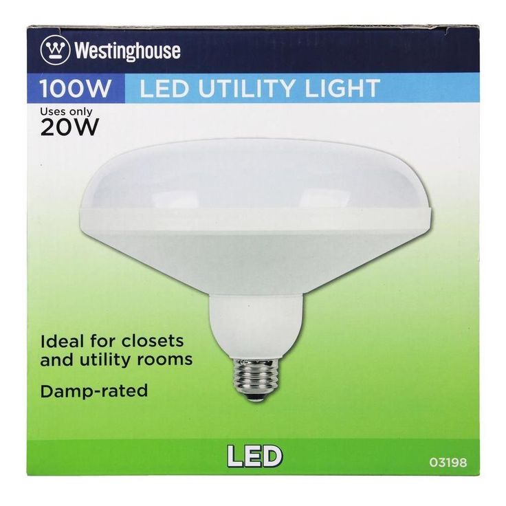 Westinghouse 100W Equivalent Warm White (2,700K) DLR64 Utility Medium Base LED Light Bulb