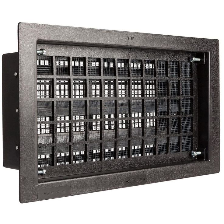 16 in. x 8 in. Automatic Open/Close Foundation Vent in Black
