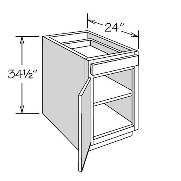 allen + roth Aveley 21-in W x 34.5-in H x 24-in D Linen Maple Door and Drawer Base Semi-Custom Cabinet