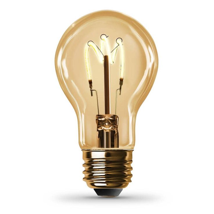 Feit Electric 40-Watt Equivalent AT19 Dimmable Amber Glass Vintage Edison LED Light Bulb with H Shape Filament Warm White (6-Pack)