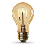 Feit Electric 40-Watt Equivalent AT19 Dimmable Amber Glass Vintage Edison LED Light Bulb with H Shape Filament Warm White (6-Pack)