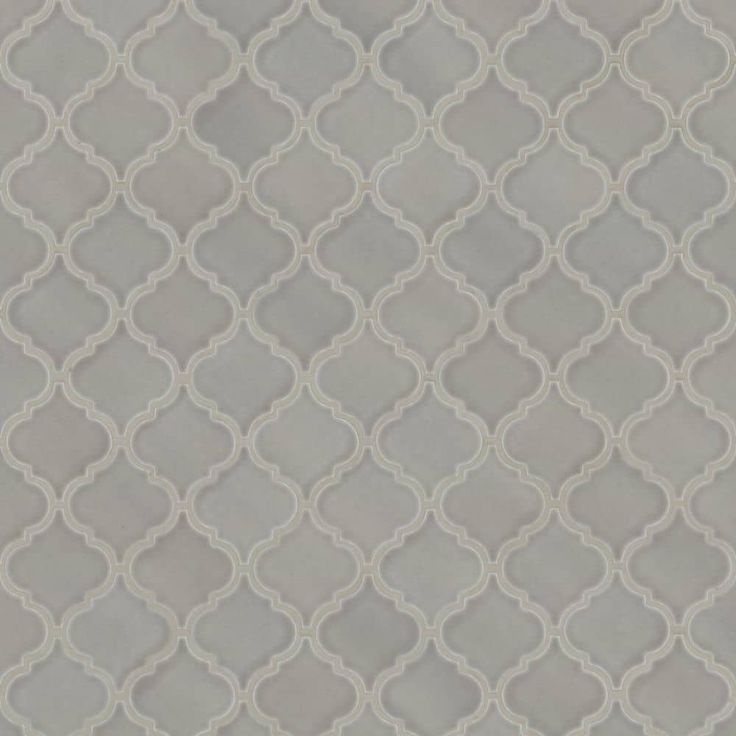 MSI Dove Gray Arabesque 10-1/2 in. x 15-1/2 in. x 8 mm Glossy Ceramic Mesh-Mounted Mosaic Wall Tile (11.7 sq. ft. / case)