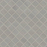 MSI Dove Gray Arabesque 10-1/2 in. x 15-1/2 in. x 8 mm Glossy Ceramic Mesh-Mounted Mosaic Wall Tile (11.7 sq. ft. / case)