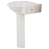 Pegasus Evolution Corner Pedestal Combo Bathroom Sink in White