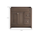 Brinkhill 36 in. W x 34 in. H x 22 in. D Bath Vanity Cabinet Only in Flagstone - Super Arbor