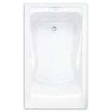 EverClean 60 in. x 32 in. Reversible Drain Whirlpool Tub in White - Super Arbor