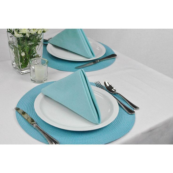 Aqua Round Woven Placemat (Set of 6)