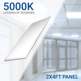 2 ft. x 4 ft. White Integrated LED Dimmable Edge Lit Panel, 5000K (4-Pack) - Super Arbor