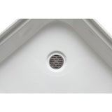 Randi 36 in. x 36 in. Double Threshold Shower Base in White - Super Arbor