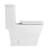 New Style Double Flush 1 Piece 0.8 / 1.28 GPF White Double pumping Square Toilet With Chair - Super Arbor