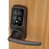 Secure Smart Touchscreen Keypad Door Latch Lock with Bluetooth, Venetian Bronze - Super Arbor