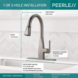 Xander Single-Handle Pull-Down Sprayer Kitchen Faucet in Stainless - Super Arbor