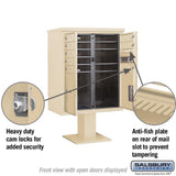 3400 Horizontal Series 8-Compartment 2-Parcel Locker Pedestal Mount Mailbox - Super Arbor