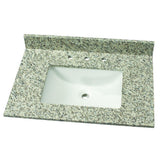 37 in. W Granite Single Vanity Top in Blanco Perla with White Sink - Super Arbor