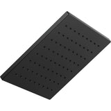 1-Spray 11.8 in. Single Wall Mount Square Fixed Rain Shower Head in Matte Black - Super Arbor