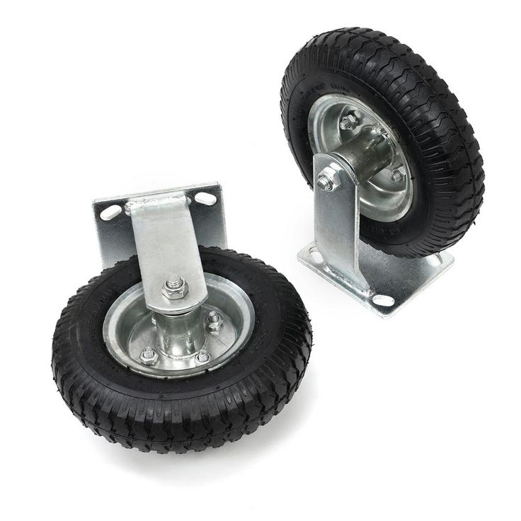 8 in. Heavy-Duty Pneumatic Caster Wheel Tire Set with 300 lbs. Load Rating (Set of 4)