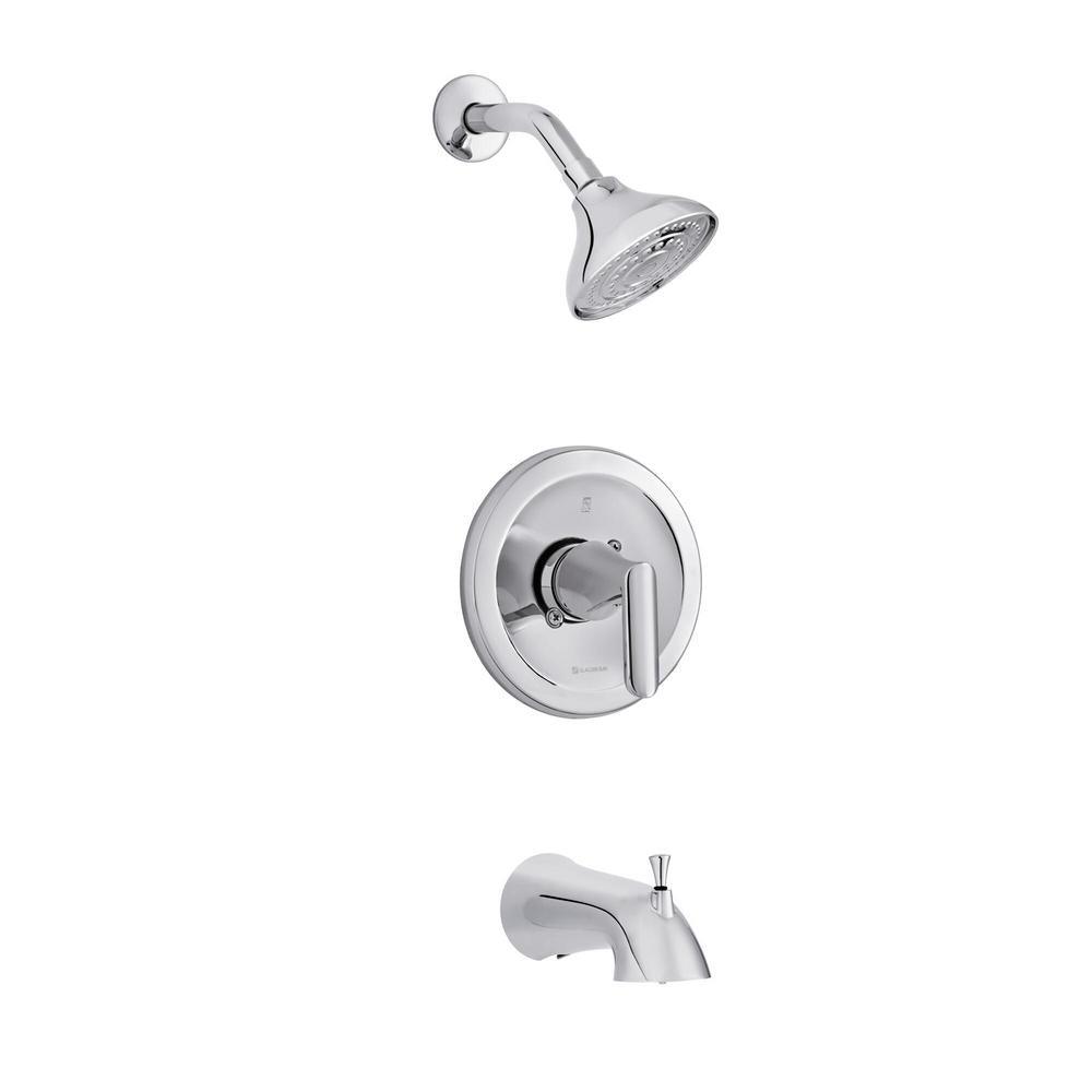 Jax Single-Handle 1-Spray Tub and Shower Faucet in Polished Nickel - Super Arbor