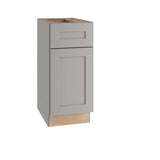 Home Decorators Collection Newport 12 in. W x 24 in. D x 34.5 in. H Assembled Plywood Base Kitchen Cabinet in Pearl Gray with 2ROT Soft Close RH