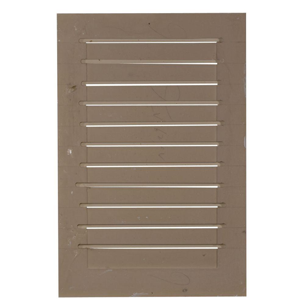 16 in. x 24 in. Rectangular Primed Polyurethane Paintable Gable Louver Vent - Super Arbor