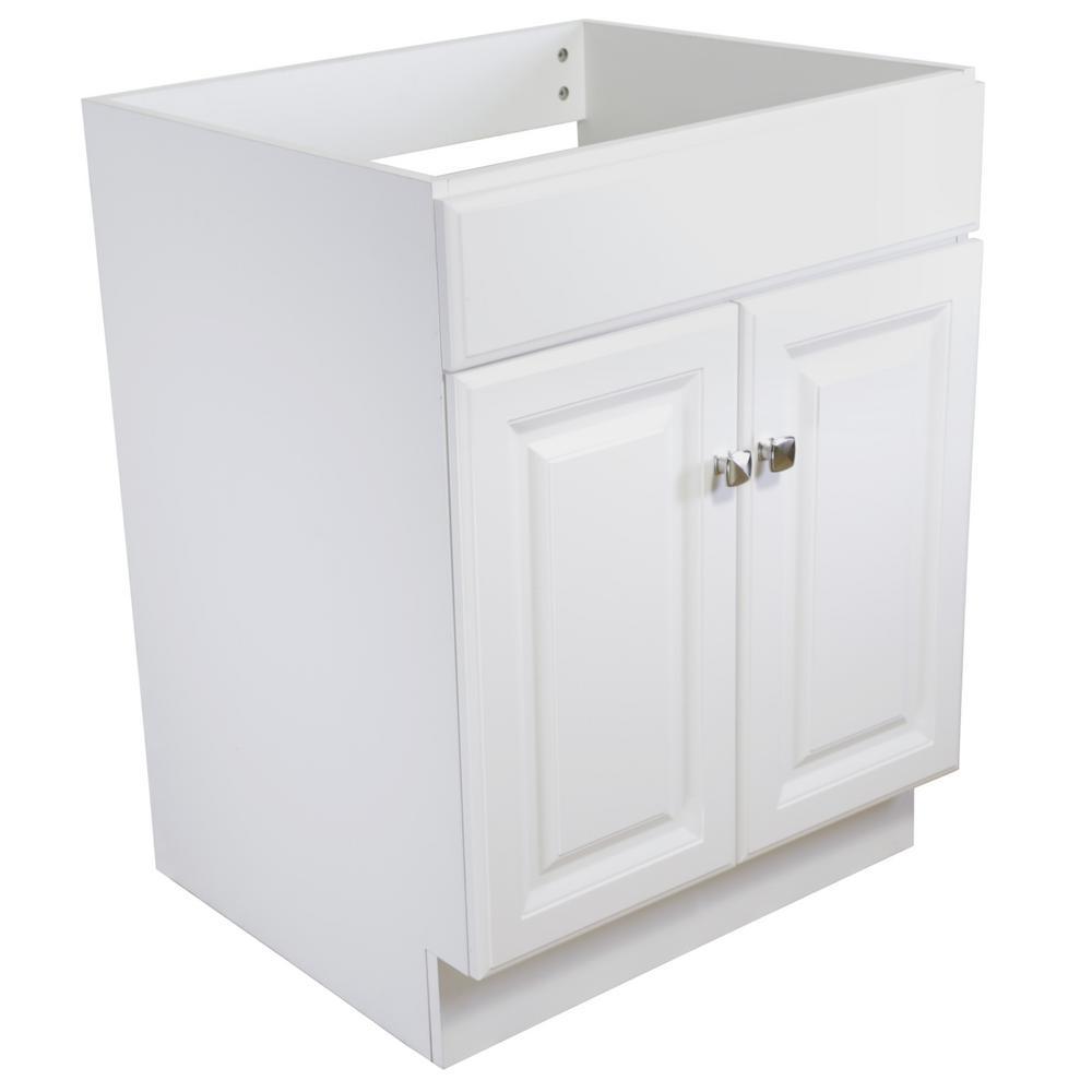 Wyndham 24 in. W x 18 in. D Unassembled Bath Vanity Cabinet Only in White Semi-Gloss