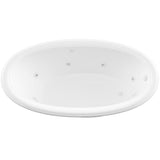 Topaz 60 in. Oval Drop-in Whirlpool Bath Tub in White - Super Arbor