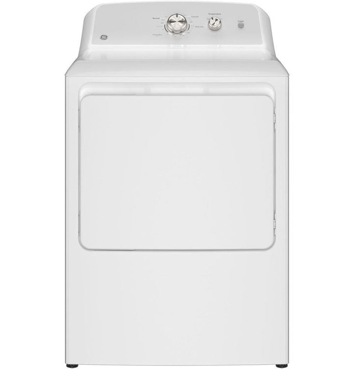 GE 7.2-cu ft Reversible Side Swing Door Gas Dryer (White)