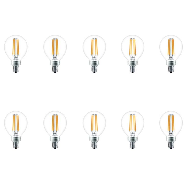 Philips 40-Watt Equivalent G16.5 LED Light Bulb Soft White Globe (2-Pack)