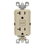20 Amp Self-Test SmartlockPro Slim Duplex GFCI Outlet, Gray - Super Arbor