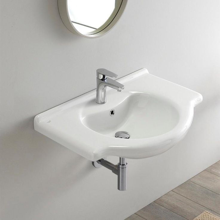 Nameeks Nil Wall Mounted Bathroom Sink in White