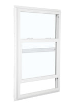 RELIABILT 105 Series New Construction 35-1/2-in x 59-1/2-in x 2-5/8-in Jamb White Vinyl Low-e Argon Single Hung Window with Grids Half Screen Included
