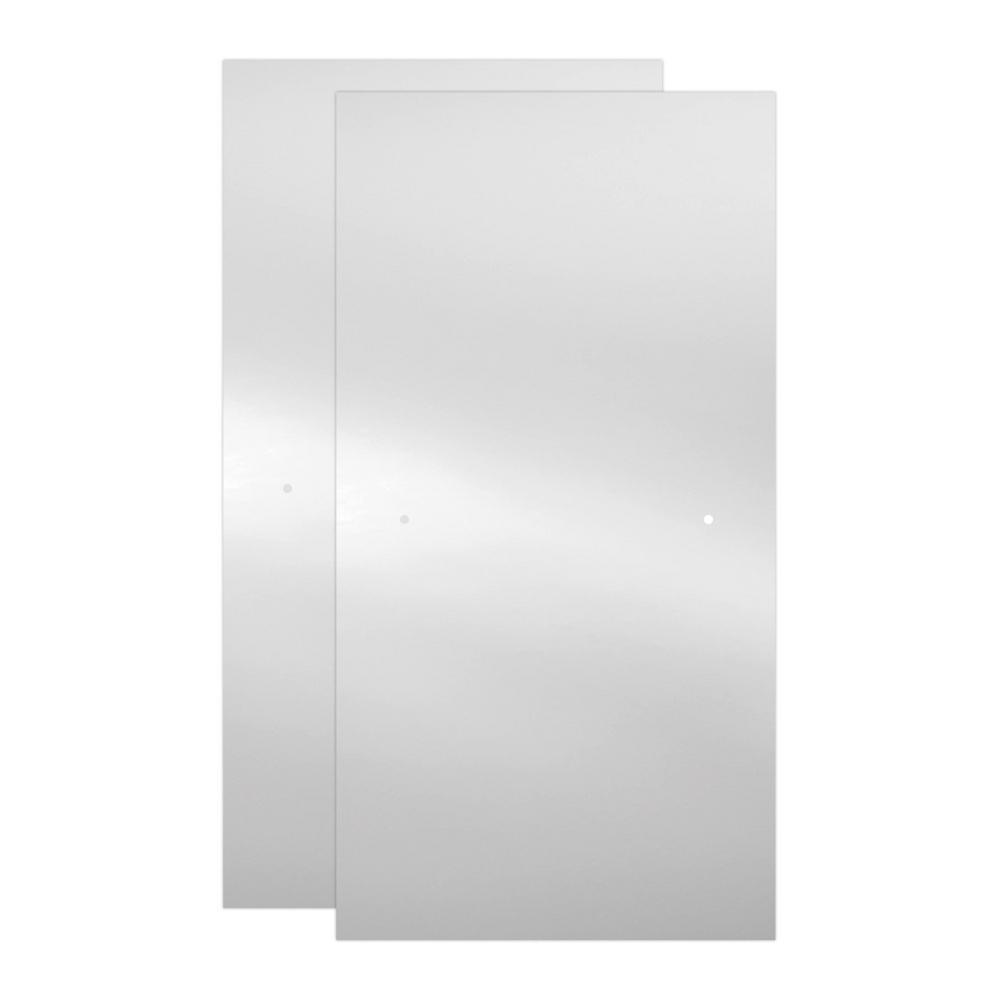 Crestfield 60 in. x 58-1/8 in. Traditional Semi-Frameless Sliding Bathtub Door in Bronze and 1/4 in. (6mm) Niebla Glass - Super Arbor