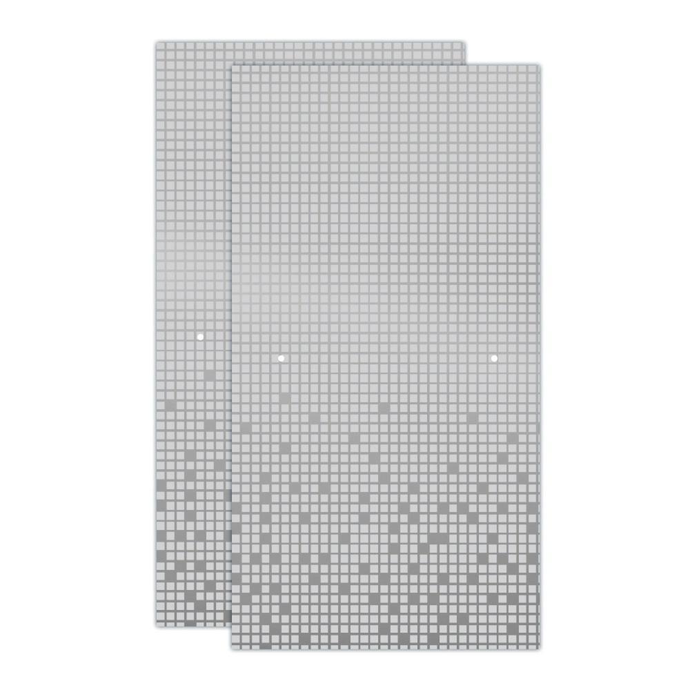 Simplicity 60 in. x 58-1/8 in. Semi-Frameless Traditional Sliding Bathtub Door in Nickel with Mozaic Glass - Super Arbor