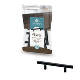 3 in. (76 mm) Flat Black Bar Drawer Pull (4-Pack)