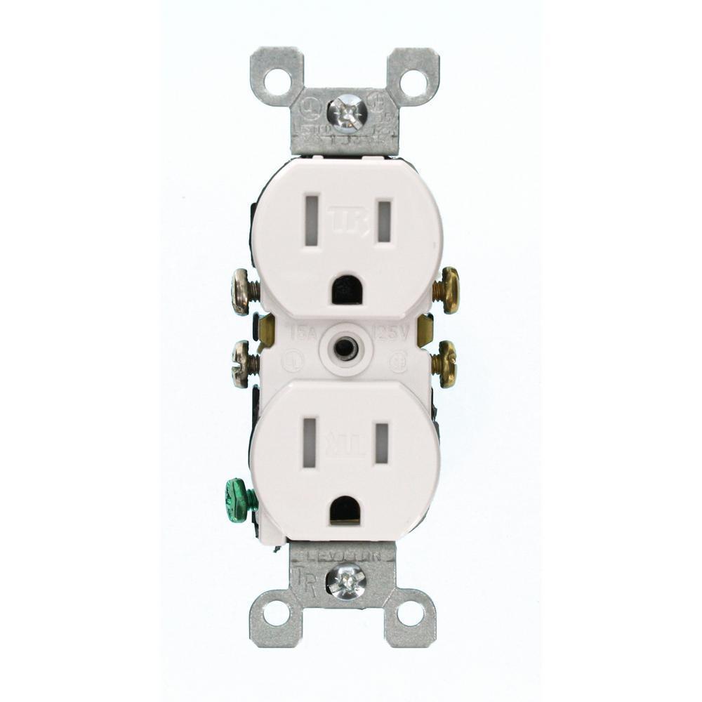 15 Amp Tamper-Resistant Duplex Outlet, Light Almond (10-Pack) - Super Arbor